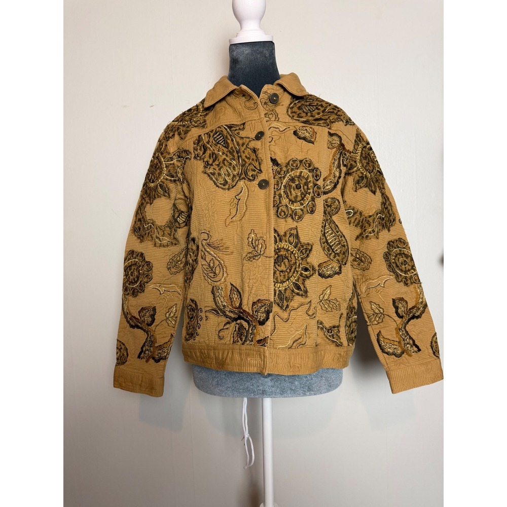 Laura Ashley Corduroy Embroidered Paisley Floral Jacket tapestry quilted vintage